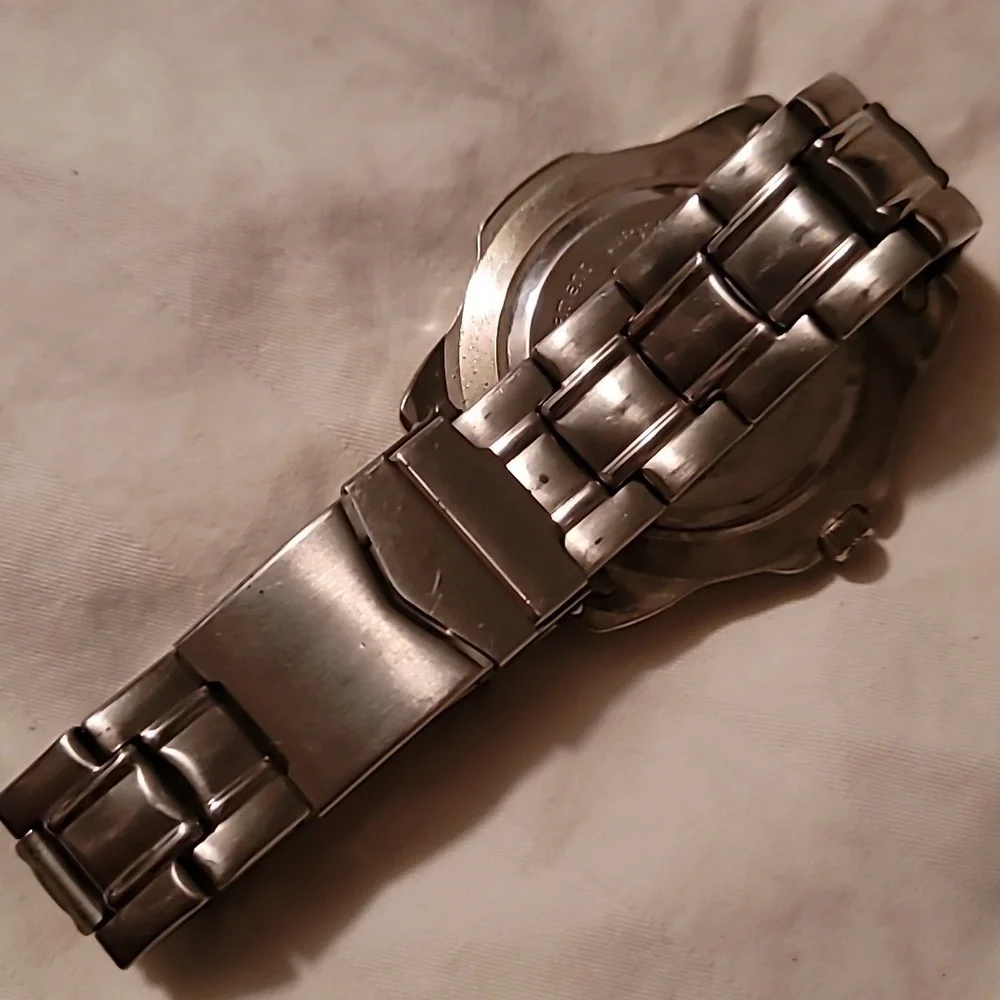 Men's Memphis Tigers Silver Sport Steel Watch With Date by Sun Time Rotate Bezel